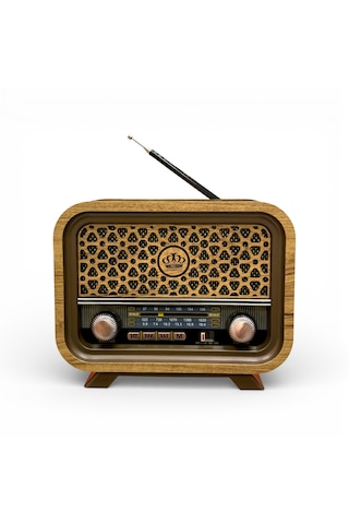 Rt-736l Nostaljik Ahşap Görünüm Radyo,bluetooth Özellikli Trend Nostalji Radyo