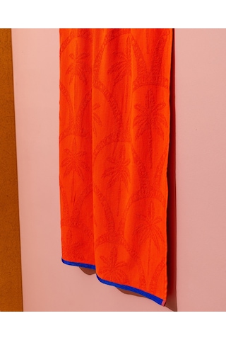 Palmie %100 Pamuk Plaj Havlusu - Turuncu - 70x150 Cm 8684427222836 Turuncu