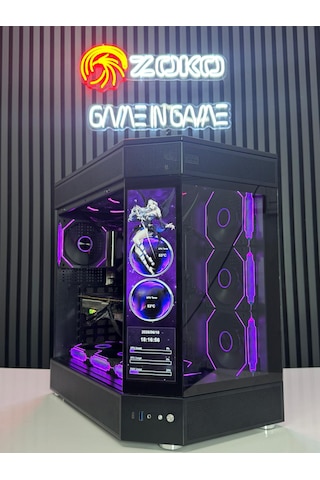 Zoko Tank Siyah 12,6 Lcd Ekranlı 7x12cm Argb Fanlı Kumandalı Akvaryum Kasa