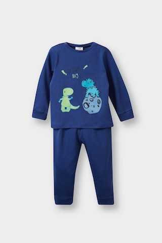 Defacto Erkek Bebek Pijama Takımı Dinozor Baskılı Uzun Kollu Üst Uzun Alt F0530a525auın59 İndigo