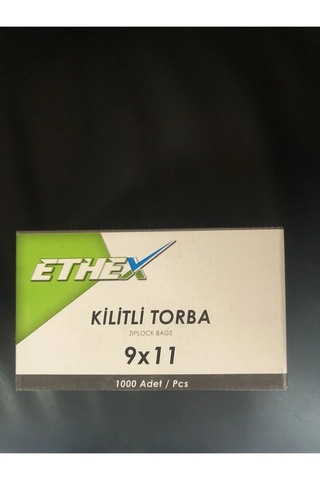 Ethex Kilitli Torba 9 Cm X 11 Cm 1.000'li Paket