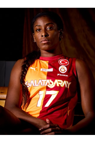 Gsstore Galatasaray Puma 2025/2026 Kadın İç Saha Parçalı Voleybol Forma 78789901 Sarı - Kırmızı