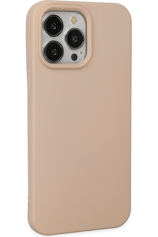 Newface - 80 - Apple iPhone Uyumlu 14 Pro Max Kılıf Nano İçi Kadife Silikon - Csmo-tex - - Pudra