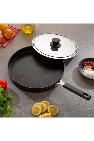 Schafer Fish Pan Kapaklı Balık Tavası 32 Cm-2 Parça Siyah
