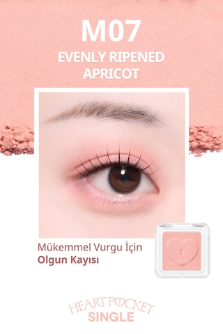 Peripera Heart Pocket Single M07 Evenly Ripened Apricot