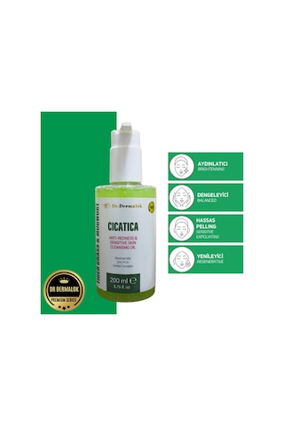 Dr. Dermalok Cicatica Tıger Kızarıklık Önleyici & Onarıcı Yüz Temizleme Jeli 200 ML