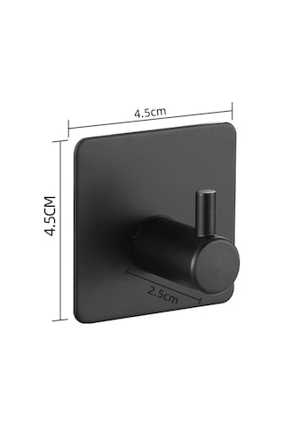 Ardini Kendinden Yapışkanlı Askılık Mat Siyah 01 Pakette 5 Adet Mat Siyah