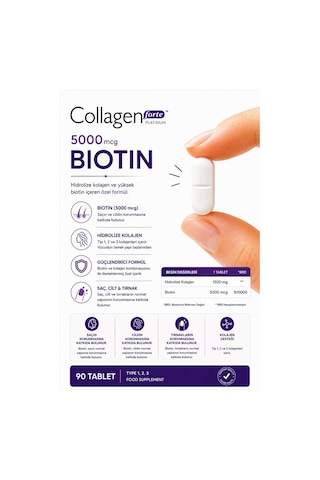Collagen Forte Platinum Biotin 5000 MCG 60 Tablet