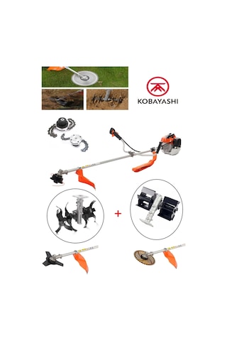 Kobayashı KOBA11 Japon Yan Tırpan Çift Çapa Seti Çok Amaçlı Bahçe ve Tarla Makinesi