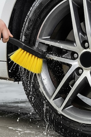 Thentech Oto Lastik Jant Temizleyici Fırça Derinlemesine Detaylı Yıkama Parlak Sonuç