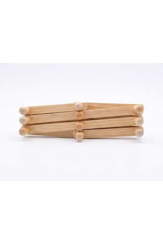 Askılık Ahşap Akordiyon Duvar-kapı Askılığı 50x25cm