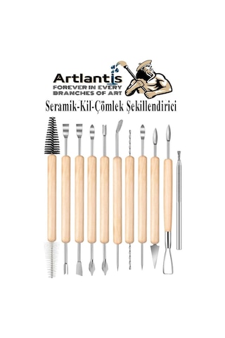 Seramik Ve Çömlek Şekillendirme Seti 19 Parça 1 Paket Kil Modelaj Modelleme Heykel Şekillendirici Hobi Sanatsal