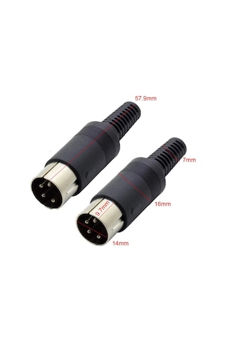 8 Pin Erkek DIN Konnektör