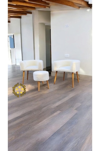 Çay Seti ,kırık Beyaz,tekli Koltuk Berjer Ve Puf Takımı Salon, Balkon, Ofis 3lü Takım Beyaz