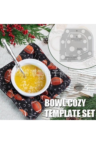 Qingmipy 8 İnç Akrilik Bowl Cozy Şablonu - Ev İçi Dekorasyon İçin Konforlu Kase Yapımı Nakış Çizgeleri Kalıbı DiğER