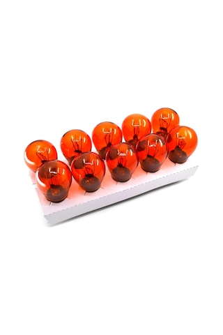 Tas 12V 1016 PY21/5W Çift Duylu Sinyal Ampulü 10 Adet Turuncu Amber