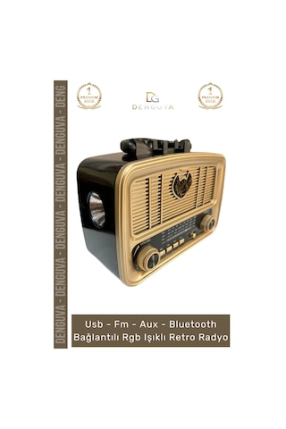 Radyo Everton Rt554 Bluetooth Nostalji Fm Usb Kart Girişli Taşınabilir Mp3 Player Müzik Kutusu