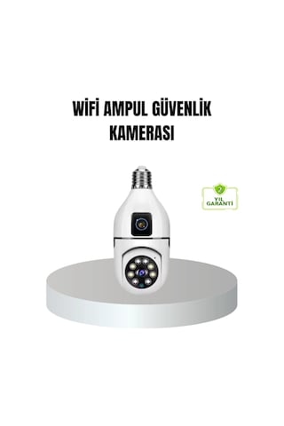 Wifi Ampul Güvenlik Kamerası 1080p Full Hd Gece Görüşlü Hareket Algılamalı