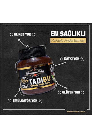 Abdurrahman Tatlıcı Tadıbu Bitter Kakaolu Fındık Ezmesi 9 x 330 G
