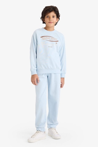 Defacto Erkek Çocuk 2li Takım Baskılı Sweatshirt Eşofman Altı G8060a825cwbe177 Mavi-be177
