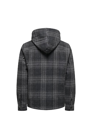 Only & Sons Only&sons Erkek Kapüşonlu Kışlık Gömlek 22027324 Siyah