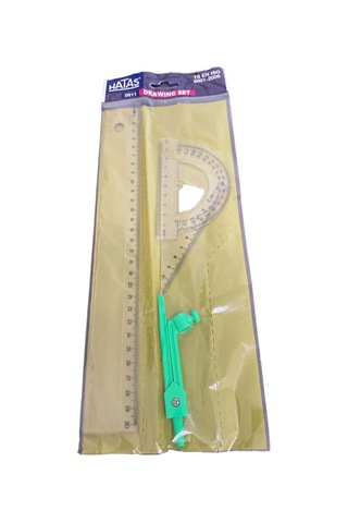 Hatas 0811 Teknik Resim Seti - Cetvel, Gönye Ve Pergel 4 Parça Drawing Set Ahşap Hatas 0811 Teknik Resim Seti - Cetvel, Gönye Ve Pergel 4 Parça Drawing Set Ahşap