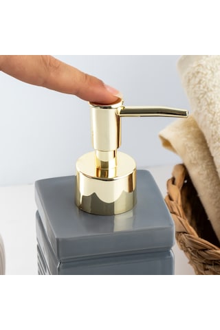 Porsima 3206 Seramik Sıvı Sabunluk Lavabo Sabunluğu 275 Cc Antras