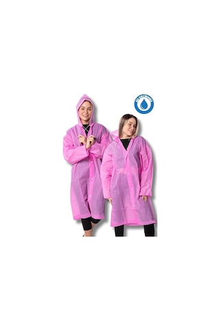 Forestia Rüzgar Su Geçirmez Yağmurluk Unısex Pembe