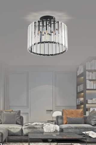 Luna Lighting Modern Lüx Kristal Siyah Plafonyer Avize lunasmt-t Siyah