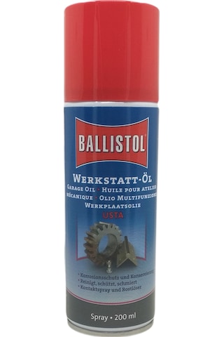 Ballistol Usta Sprey Yağ 200ml Silah Kapı Kilit Zincir Herşeyiçin Şeffaf