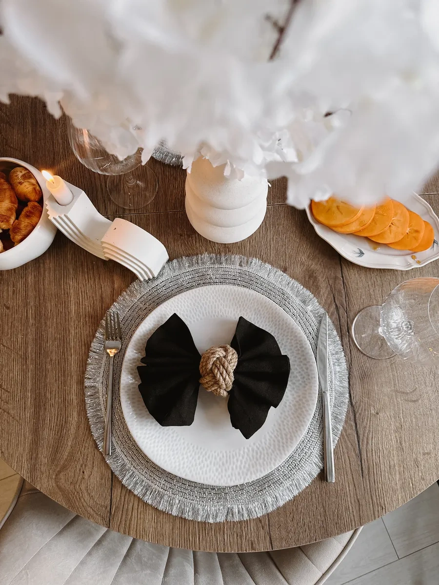 Leohome 4 Adet Masa Servisi İçin Servis Peçeteleri 189076104 Siyah