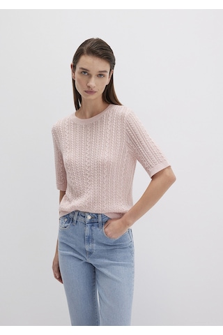 Mavi - Kısa Kollu Pembe Kazak 1710702-90663 Pembe