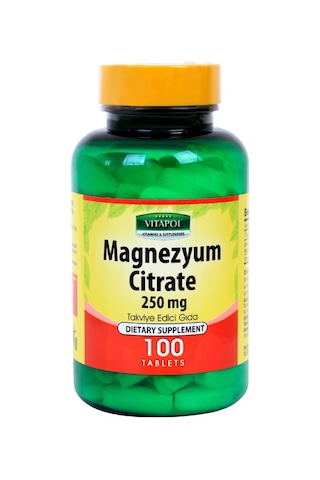 Vitapol Magnezyum Sitrat B6 2X100 Tablet Magnesium Citrate