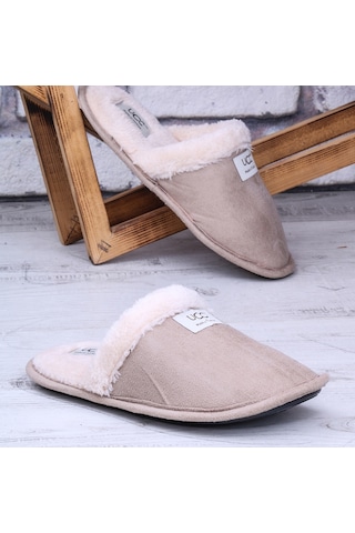 Ghattix Ucg Tüylü Üşütmez Pofuduk Panduf Ev Terlik Bej 001