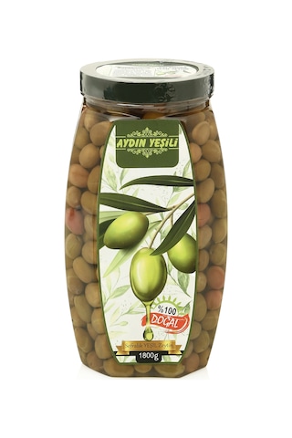 Aydın Yeşili Salamura Yeşil Çizik Zeytin 1800 G
