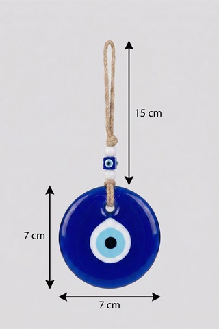 7 Cm Cam Nazarlık Asma Duvar Kapı Süsü