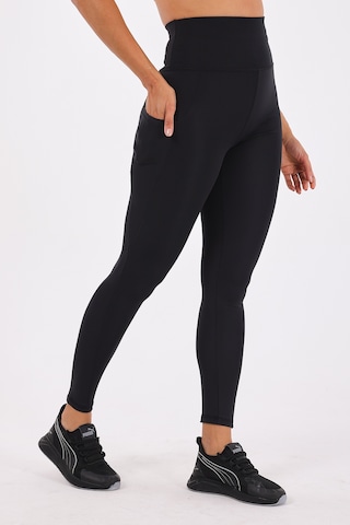 Scorp Sculpt Kadın Yüksek Bel Toparlayıcı Push Up Cepli Uzun Spor Tayt Siyah STANDART