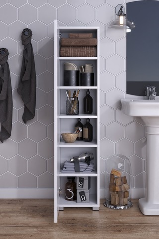 Saltık Çok Amaçlı Banyo Mutfak Balkon Dolabı Kiler Beyaz