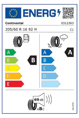 Continental 205/60R16 92H Fr Ultracontact 2026