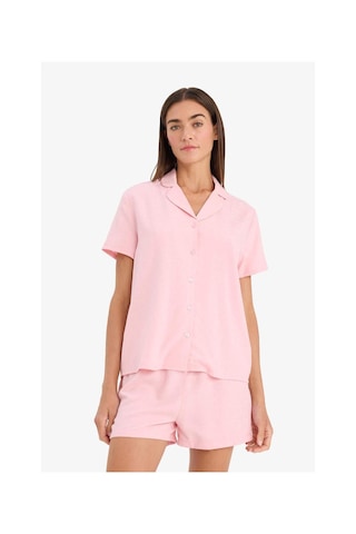Defacto Regular Fıt Kısa Kollu 2li Saten Takım G1962ax26sppn149 Pembe-pn149
