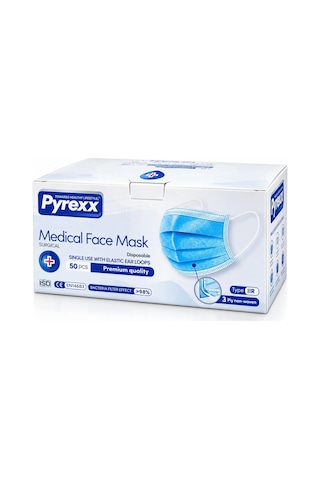 Ers Medikal 50pcs Siyah Cerrahi Yüz Maskesi