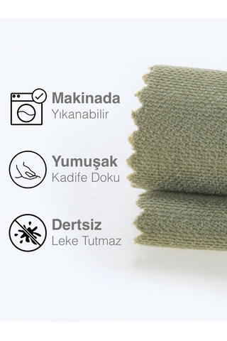 Kadife Dokulu Ada Çayı Rengi Daily Series Runner 40 X 140 Ada Çayı