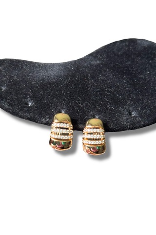 Zarif Minik Taşlı Şık Klipsli Çelik Küpe