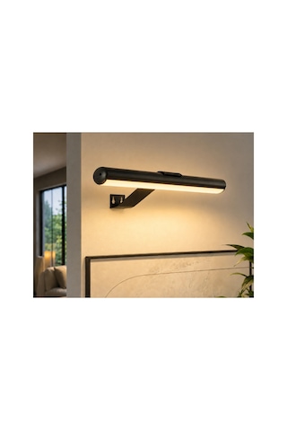 1 Adet Cata Ct 2465 Siyah Kasa 1,5w Şarjlı Duvar Tipi Led Aplik 3 Renk Çok renkli