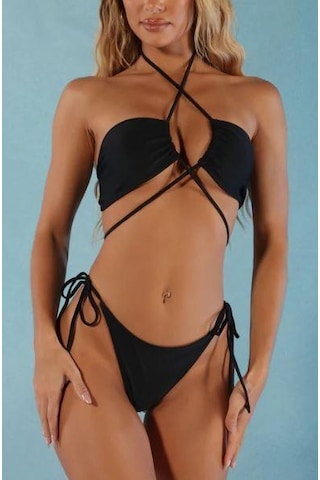Deep Beach Bağlama Detaylı Bikini Takım Db200780bt 001