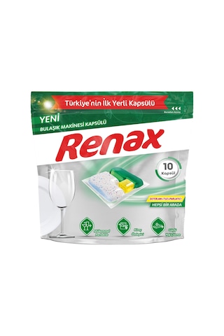 Renax Hepsi Bir Arada Bulaşık Makinesi Kapsülü 10'lu