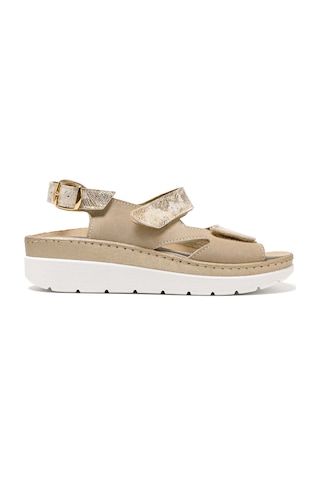 Gold/beige Sandalet Kadın 5686 Green Life Stretch Women's Footwear Gold/beige Altın - Bej