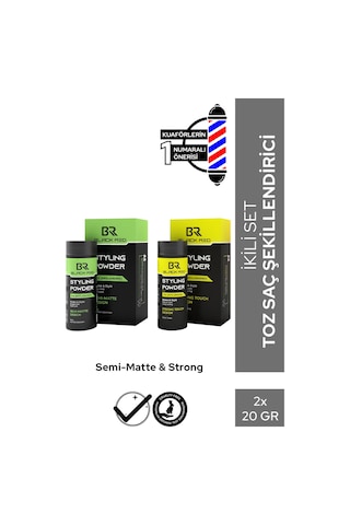 Saç Şekillendirici Toz Wax Strong & Semimatte Toz Wax İkili Set Saçbakım