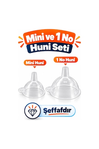 4 Boy Şeffaf Huni Seti Mini Küçük Orta Büyük Boy Sıvı Aktarma Dolum Hunisi Çok Amaçlı