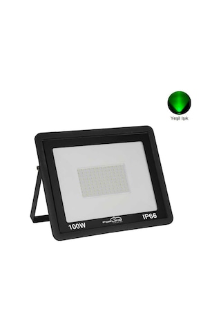 Forlife 100 Watt Slim Kasa Led Projektör Yeşil Işık